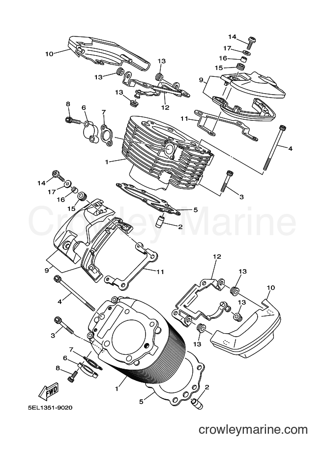 Yamaha Motors XVS1100 (5PBB) [110] - CYLINDER
