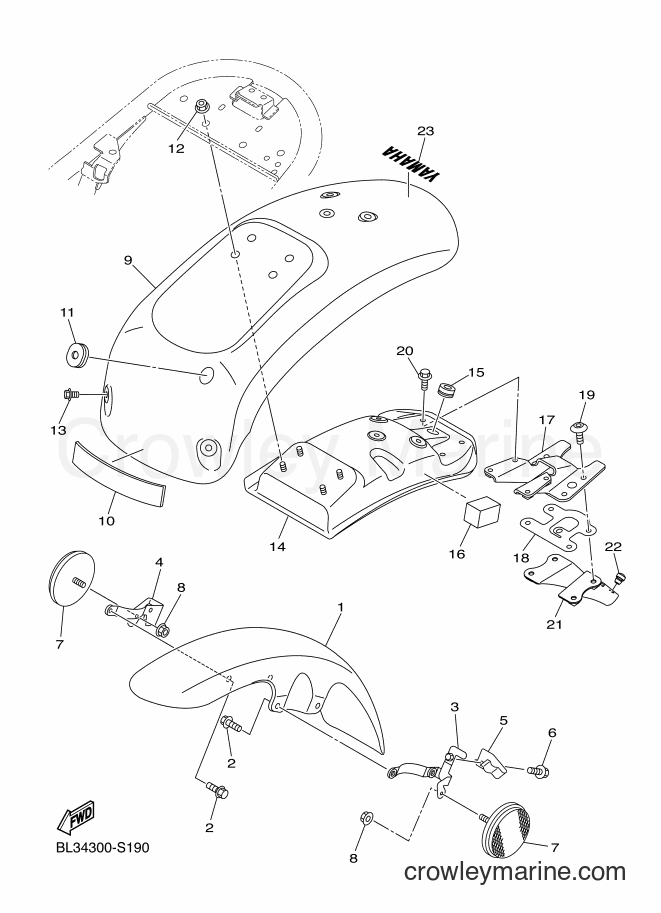 Yamaha Motors XVS950XR-A (BL34) [010] - FENDER
