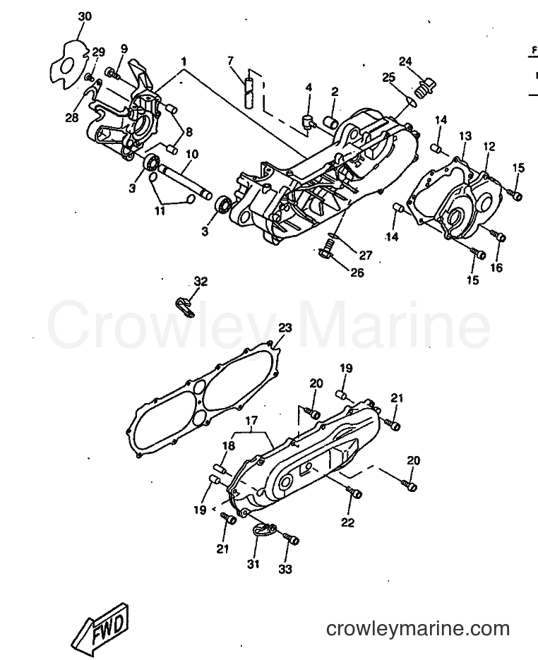 1999 Scooter CW50RS - CW50RS (5FX7) [010] - CRANKCASE