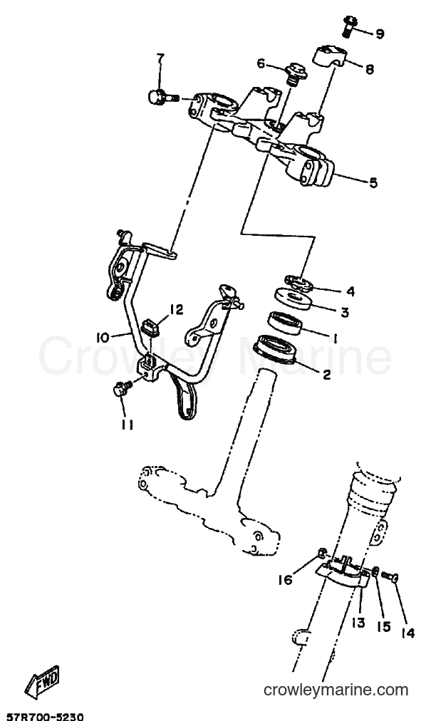 1994 Dirt Bike XT350 - XT350 (3NVF) [010] - STEERING