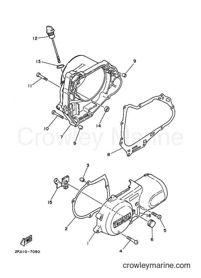 2005 ATV YFM80W - YFM80W (5THC) [010] - CRANKCASE COVER 1