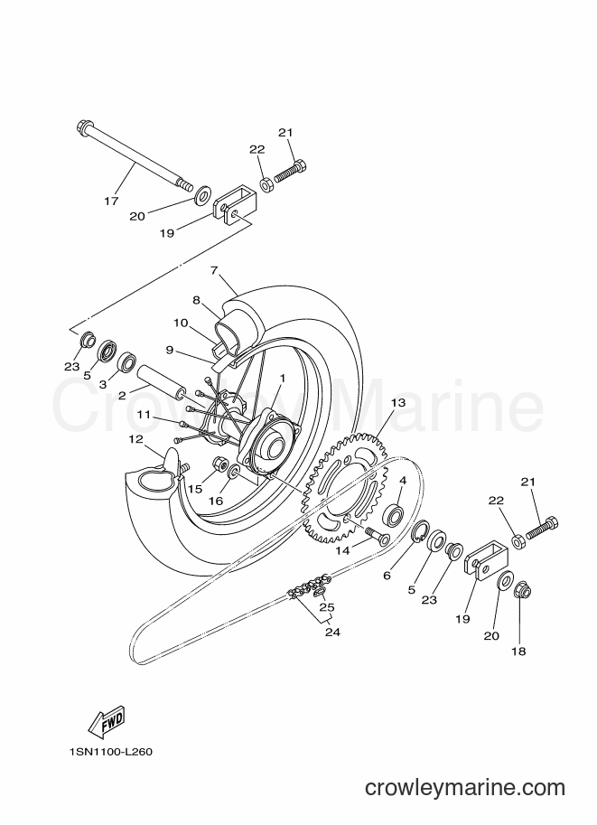 2012 Dirt Bike YZ85LW - YZ85LW (1SP1) [010] - REAR WHEEL