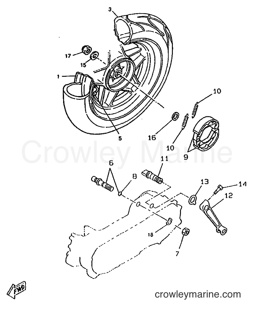1998 Scooter CW50RS - CW50RS (5CX1) [010] - REAR WHEEL