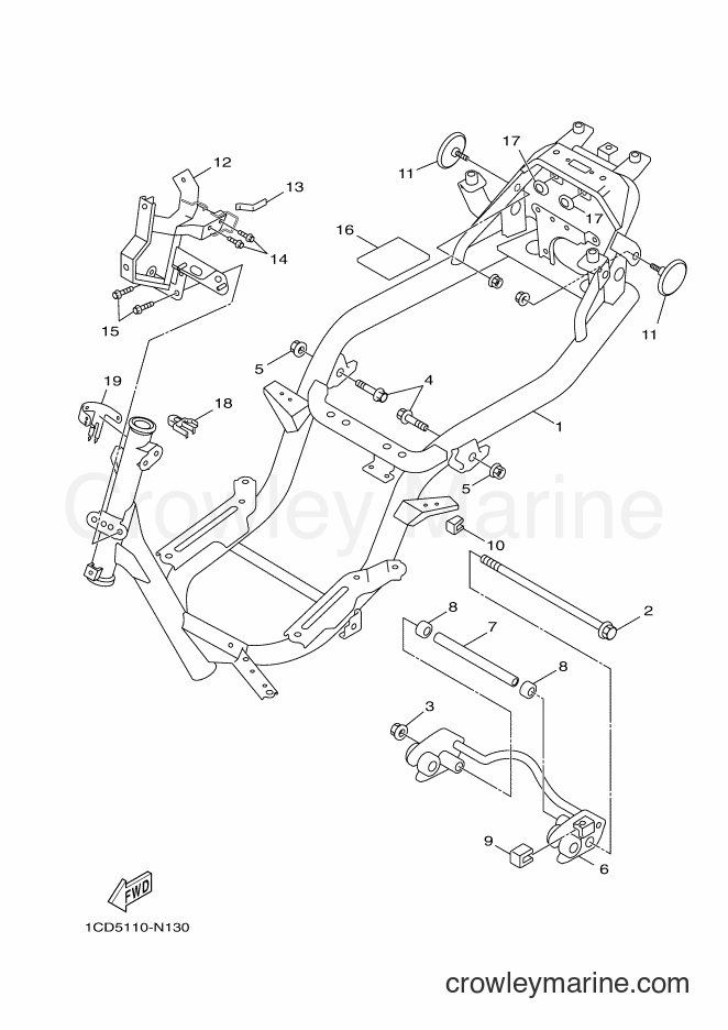 Yamaha Motors YW50F (1CD8) [010] - FRAME