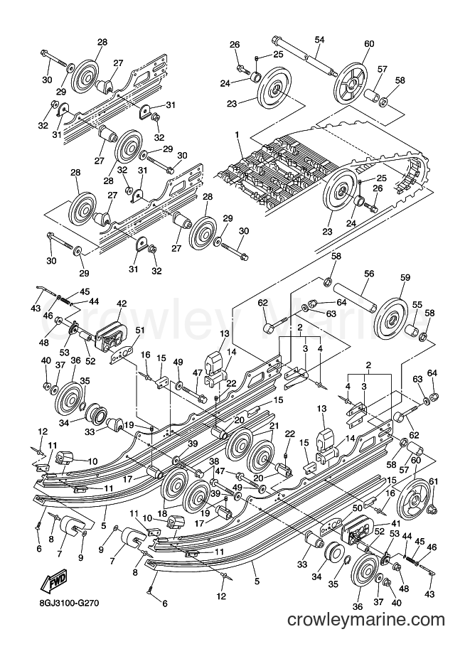 2009 Snowmobile RPZ50MP - RPZ50MP (8GR6) [010] - TRACK SUSPENSION 1