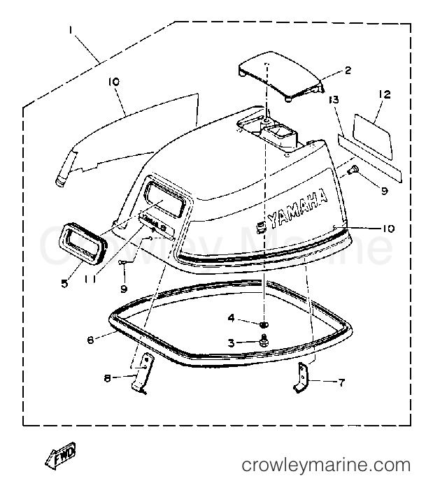 Yamaha Motors 8MSHP - TOP COWLING