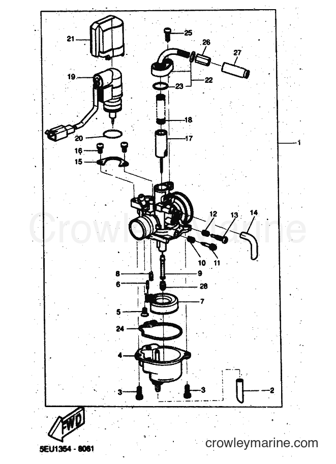 2001 Scooter YH50 - YH50 (5PF2) [020] - CARBURETOR