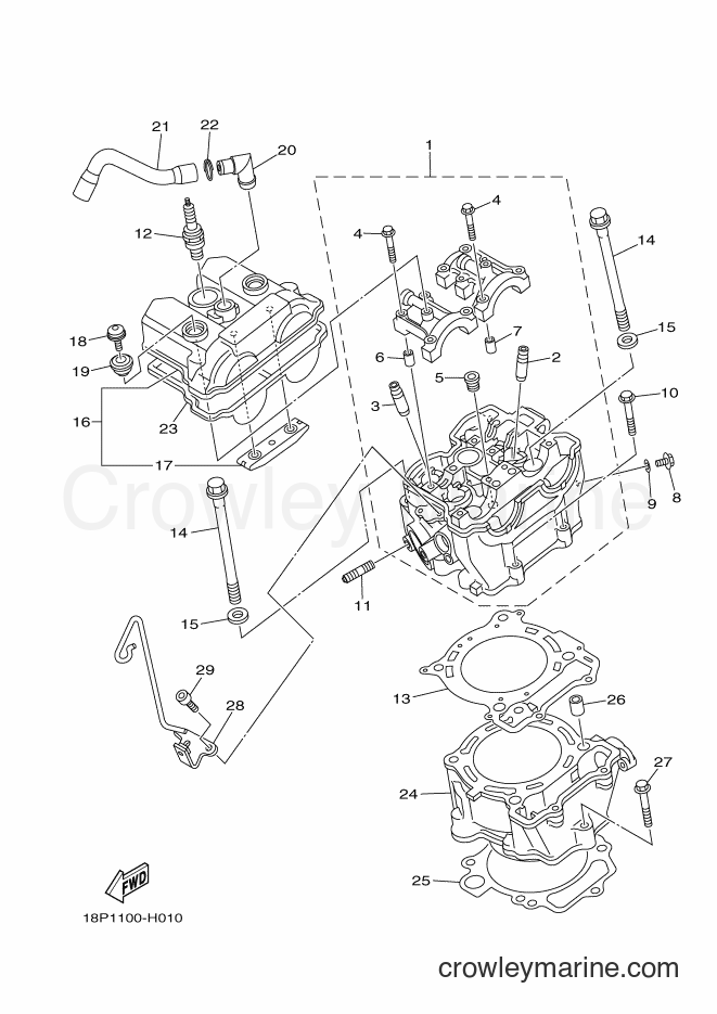 2012 ATV YFZ450R - YFZ450R (18PL) [010] - CYLINDER
