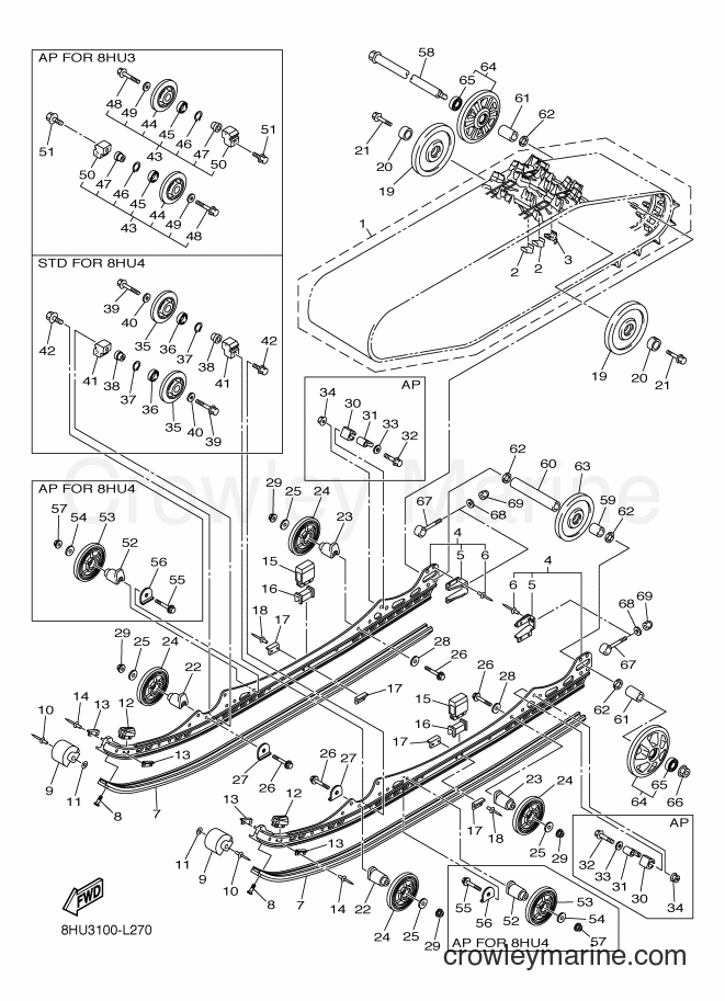 2012 Snowmobile RFX10RMS2 - RFX10RMS2 (8HU4) [010] - TRACK SUSPENSION 1