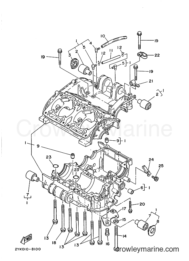 1990 Dirt Bike TDR250 - TDR250 (3NR2) [010] - CRANKCASE