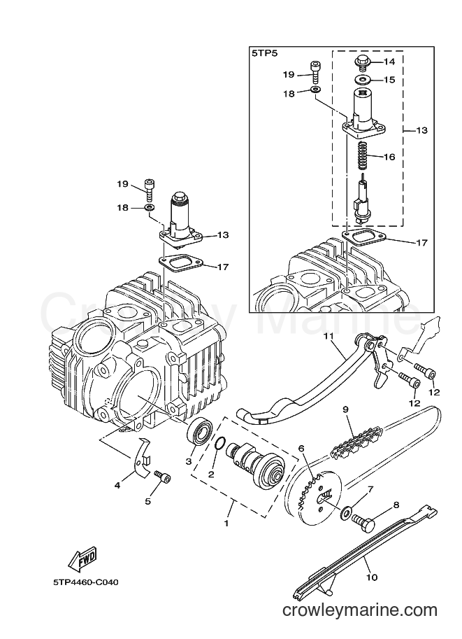 2004 Scooter T110SE - T110SE (5TP4) [010] - CAMSHAFT & CHAIN