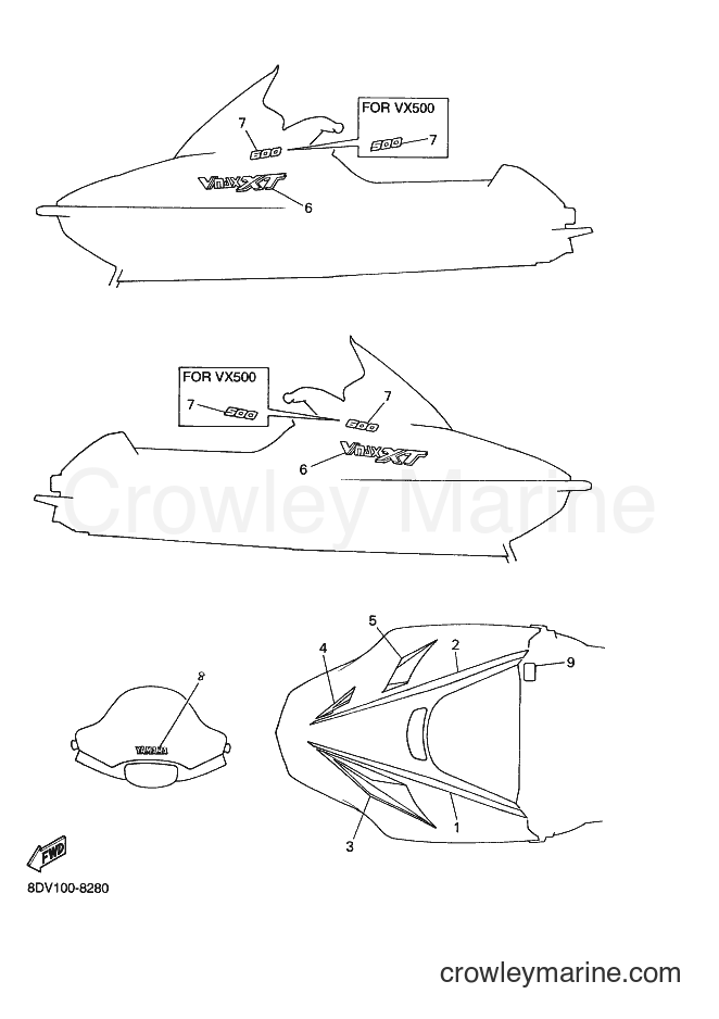 1998 Snowmobile VX600ER - VX600ER (8DV1) [020] - EMBLEM