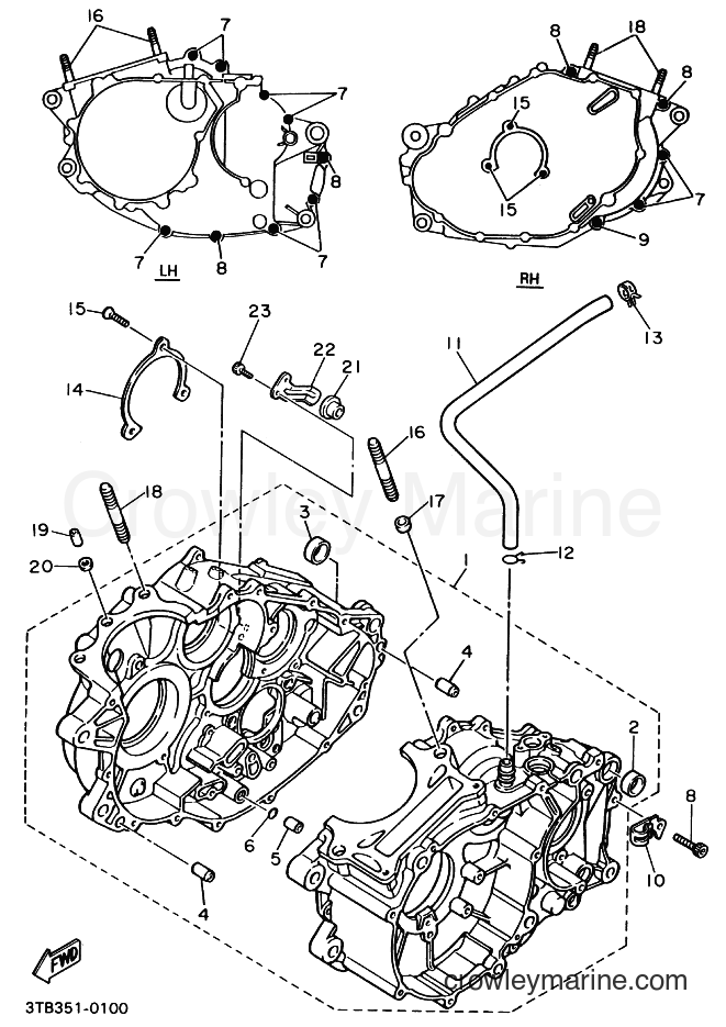 1994 Dirt Bike XT600E - XT600E (3TBA) [999] - CRANKCASE