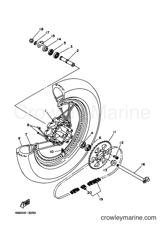 Yamaha Motors TY250Z (4GG8) [050] - REAR WHEEL