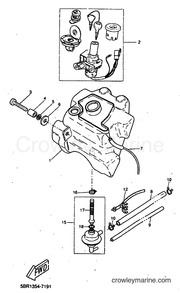 1998 Scooter YQ50 - YQ50 (5DR3) [999] - FUEL TANK
