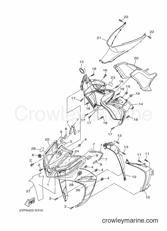 2017 Scooter T115FS-5 - T115FS-5 (2VP7) [010] - LEG SHIELD