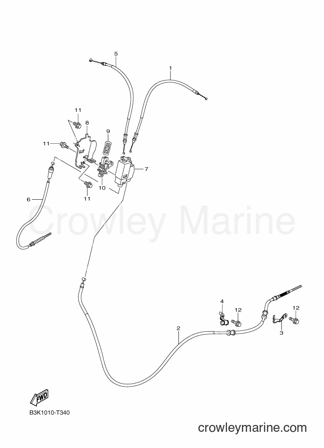 Yamaha Motors CEH50D (B3K2) [010] - BRAKE CABLE