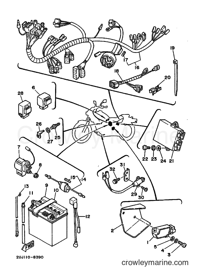 Yamaha Motors XV250 (3DN2) [010] - ELECTRICAL 1