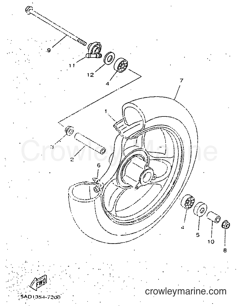 Yamaha Motors YN50 (5BV1) [010] - FRONT WHEEL