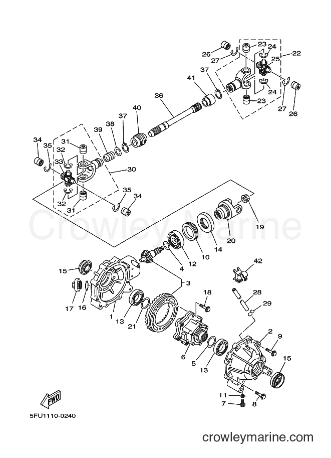 Yamaha Motors YFM400FWN (5FU3) [010] - FRONT DIFFERENTIAL