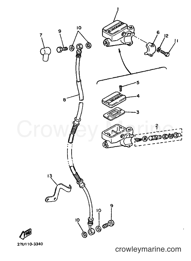 1983 Cruiser XV500 - XV500 (26R0) [020] - FRONT MASTER CYLINDER