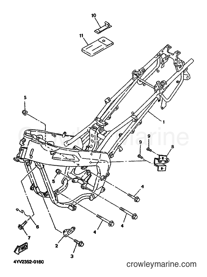 2001 Scooter TZR50 - TZR50 (5DU5) [010] - FRAME
