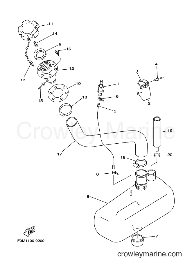 Yamaha Motors JET FOR XL700 (67EE) [020] - OIL TANK