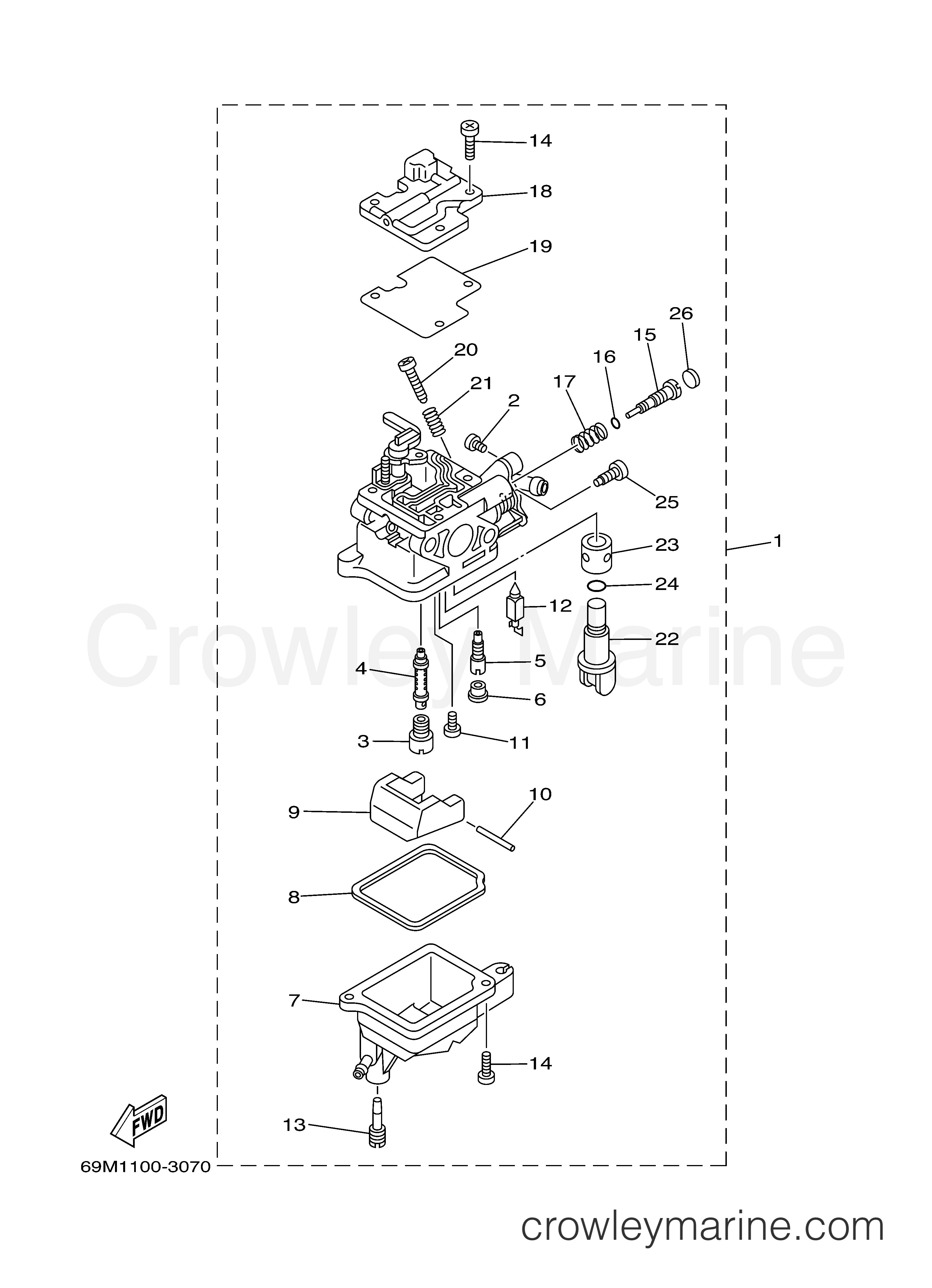Yamaha Motors F2.5MSHB - CARBURETOR