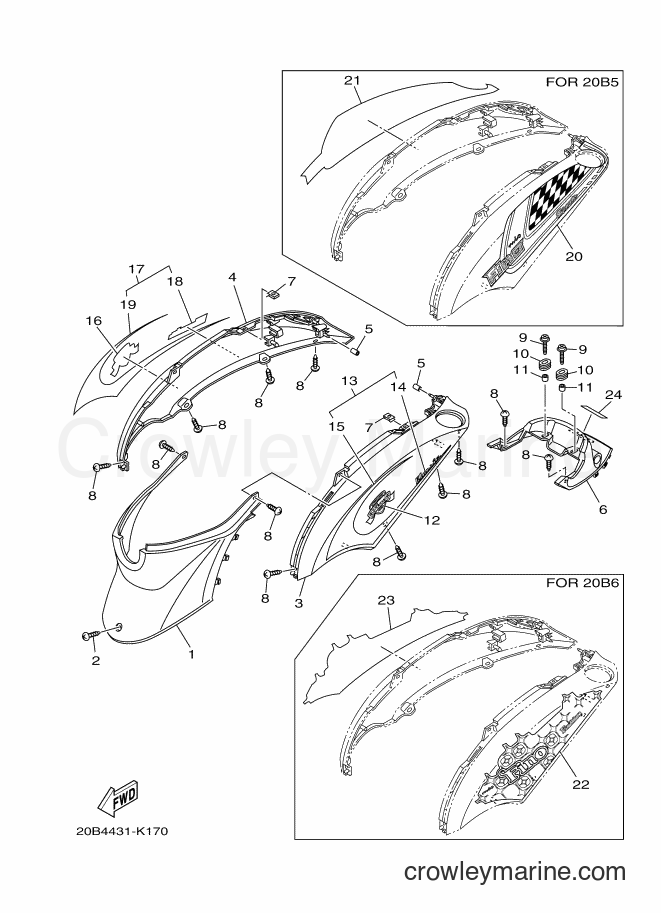 Yamaha Motors AF115S (20B6) [010] - SIDE COVER