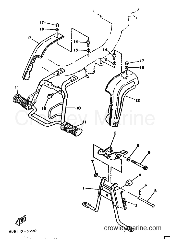 1992 Scooter MA50M - MA50M (2FV) [999] - STAND & FOOTREST