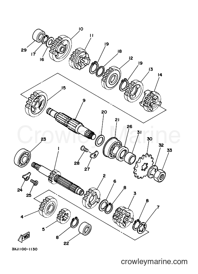 1992 Dirt Bike YZ125 - YZ125 (4DB2) [030] - TRANSMISSION