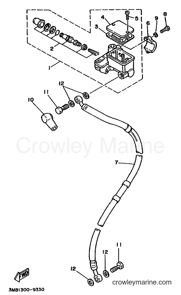 1992 Dirt Bike DT125RE - DT125RE (4BL2) [999] - FRONT MASTER CYLINDER