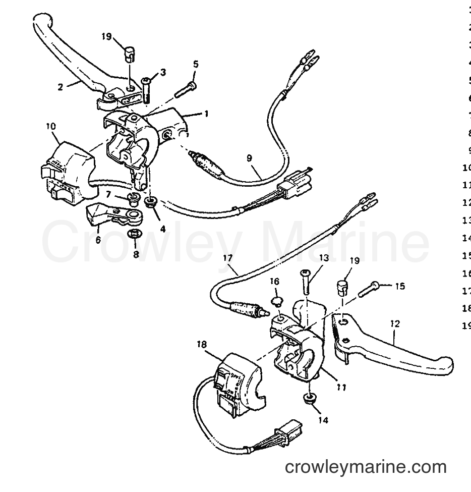 1991 Scooter CW50 - CW50 (4BX1) [999] - HANDLE SWITCH & LEVER