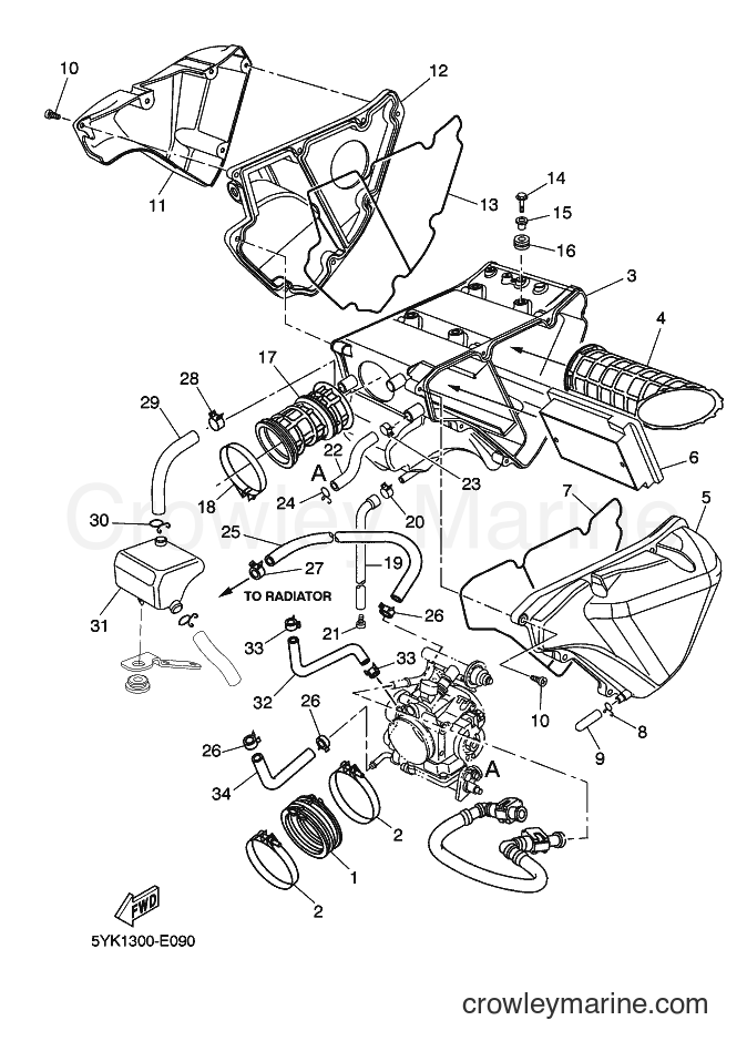 2006 Street Bike MT03 - MT03 (5YK3) [010] - INTAKE