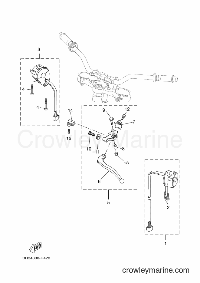 2016 Sport Bike MT125 - MT125 (BR33) [080] - HANDLE SWITCH & LEVER