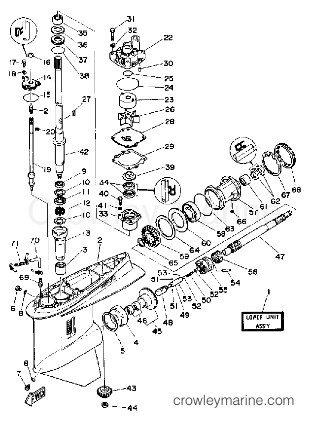 Yamaha Motors V6EXCELXG - LOWER DRIVE 1