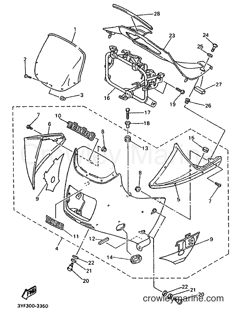 Yamaha Motors XTZ660 (4BW3) [999] - COWLING 1