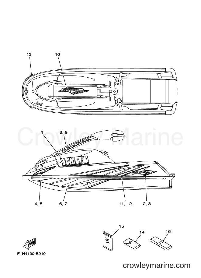 Yamaha Motors JET FOR SJ700AY (64V1) [01D] - GRAPHICS