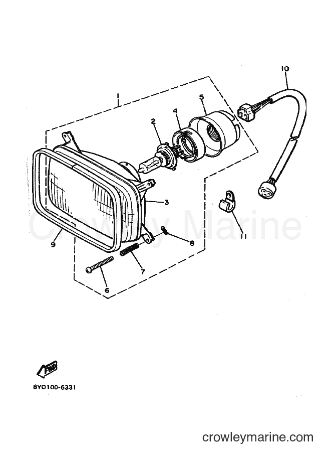 Yamaha Motors SR540 (88U1) [010] - HEADLIGHT