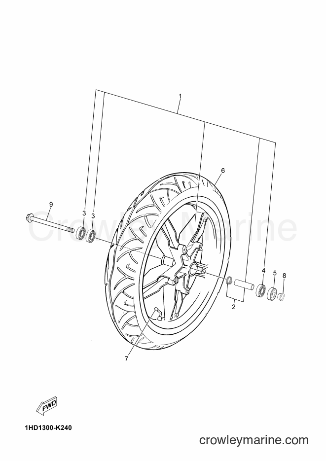 2012 Scooter TZR50 - TZR50 (2AS3) [030] - FRONT WHEEL