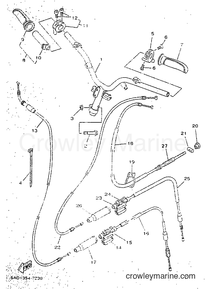 Yamaha Motors YN50 (5AD5) [010] - STEERING HANDLE & CABLE