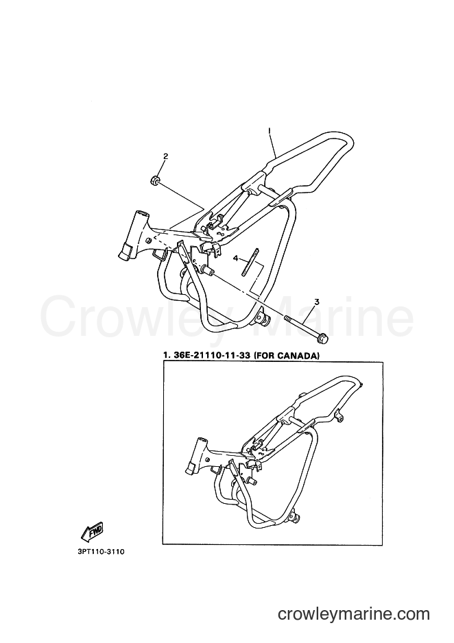 1993 Dirt Bike PW50 - PW50 (3PT9) [010] - FRAME