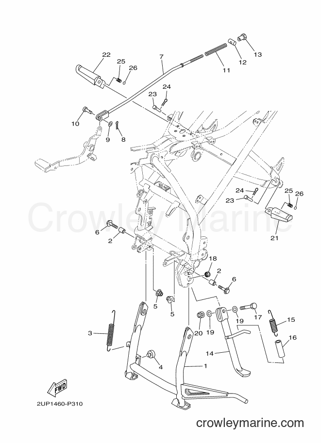 Yamaha Motors FZN150 (2UP2) [010] - STAND & FOOTREST 2