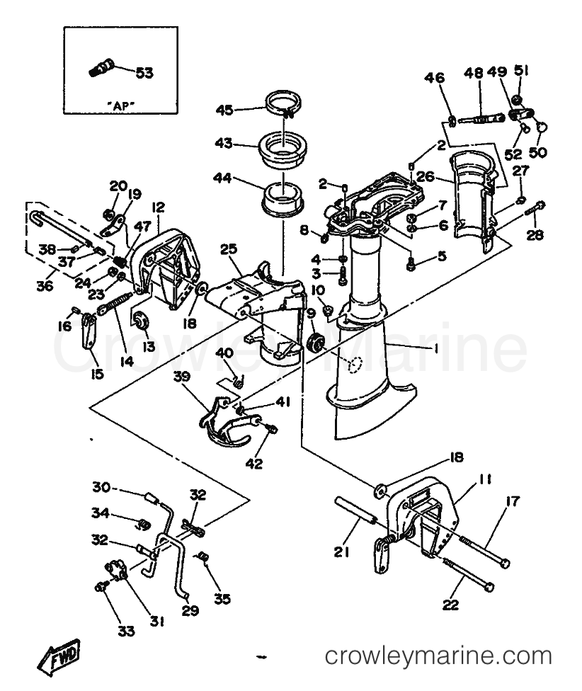 Yamaha Motors 4AS (6E1) [999] - UPPER CASING & BRACKET