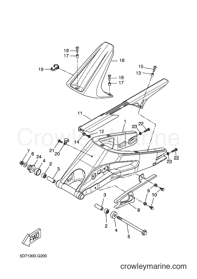 2012 Sport Bike YZF-R125 - YZF-R125 (5D7B) [080] - REAR ARM
