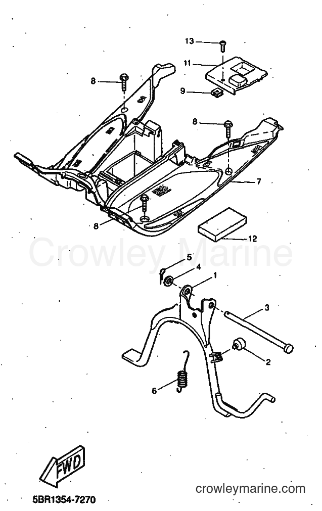 1998 Scooter YQ50 - YQ50 (5DP2) [999] - STAND & FOOTREST