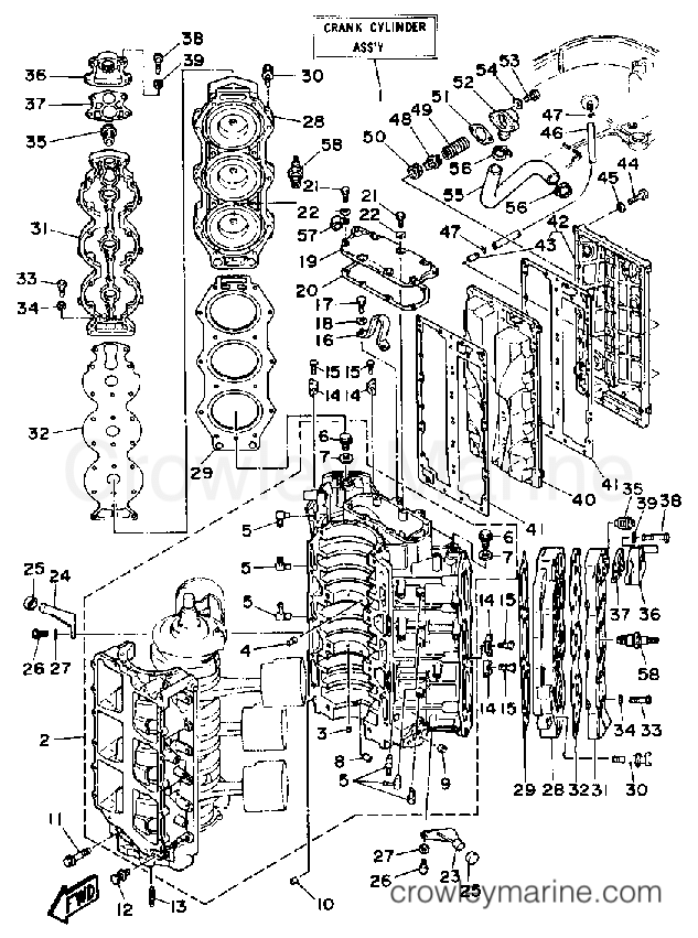 Yamaha Motors PROV150LD - CYLINDER CRANKCASE