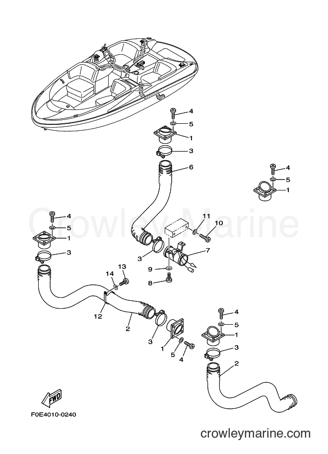 Yamaha Motors JET FOR 1430TR (66U1) [01B] - VENTILATION SYSTEM