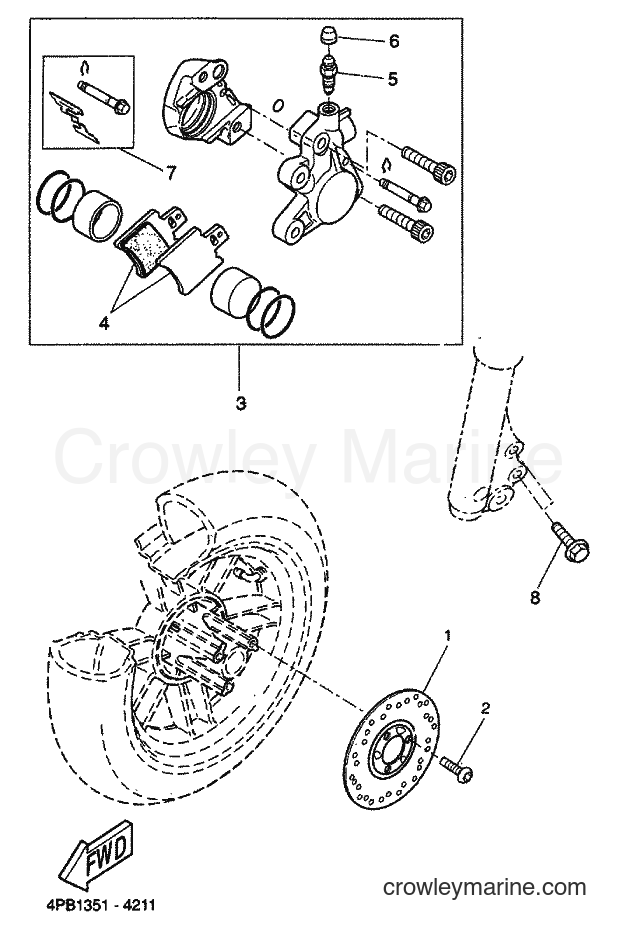 Yamaha Motors CW50 (5MS1) [010] - FRONT BRAKE CALIPER