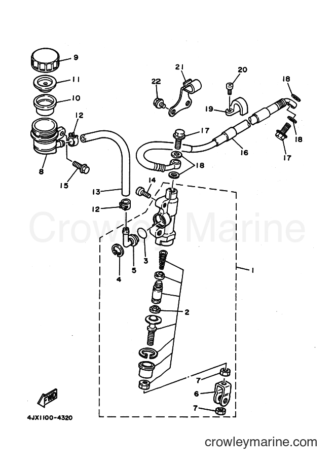 1995 Dirt Bike YZ250 - YZ250 (4MX2) [020] - REAR MASTER CYLINDER